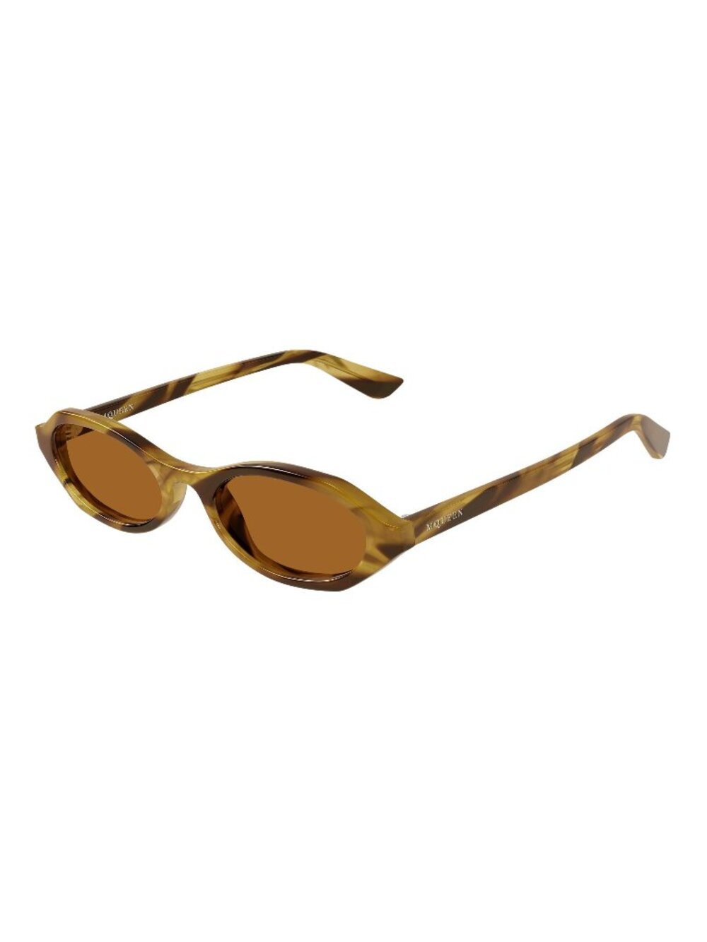 New Alexander McQueen Women's Sunglasses Havana Brown Lens Acetate Frame AM0559S